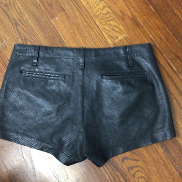 Rag & Bone 100% black leather shorts - Picture 3 of 5